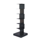 13.8" Wide Corner Shelf Bookcase Modern Metal Bookcase Multi Tiers Closed Back