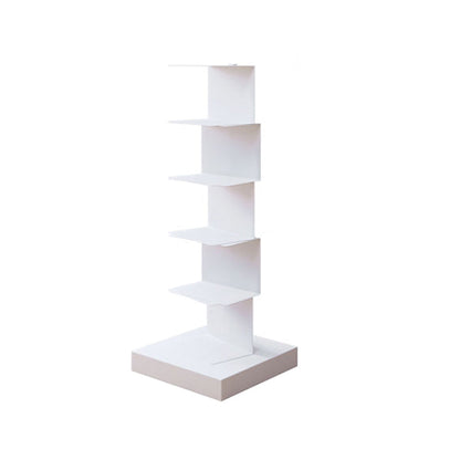 13.8" Wide Corner Shelf Bookcase Modern Metal Bookcase Multi Tiers Closed Back