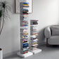 13.8" Wide Corner Shelf Bookcase Modern Metal Bookcase Multi Tiers Closed Back