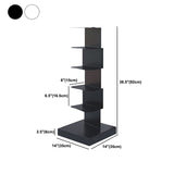 13.8" Wide Corner Shelf Bookcase Modern Metal Bookcase Multi Tiers Closed Back
