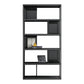 Modern Steel Bookcase Rectangular Shelves 71"H X 12" W Bookshelf for Office 23.6"L x 11.8"W x 70.1"H Black Clearhalo 'Bookcases' 'furn' 'furn_bookcases' 'Furniture' 'Office Furniture' 5623882