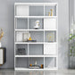 Modern Steel Bookcase Rectangular Shelves 71"H X 12" W Bookshelf for Office Clearhalo 'Bookcases' 'furn' 'furn_bookcases' 'Furniture' 'Office Furniture' 5623884