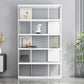 Modern Steel Bookcase Rectangular Shelves 71"H X 12" W Bookshelf for Office 31.5"L x 11.8"W x 70.1"H White Clearhalo 'Bookcases' 'furn' 'furn_bookcases' 'Furniture' 'Office Furniture' 5623887