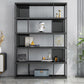 Modern Steel Bookcase Rectangular Shelves 71"H X 12" W Bookshelf for Office Clearhalo 'Bookcases' 'furn' 'furn_bookcases' 'Furniture' 'Office Furniture' 5623888