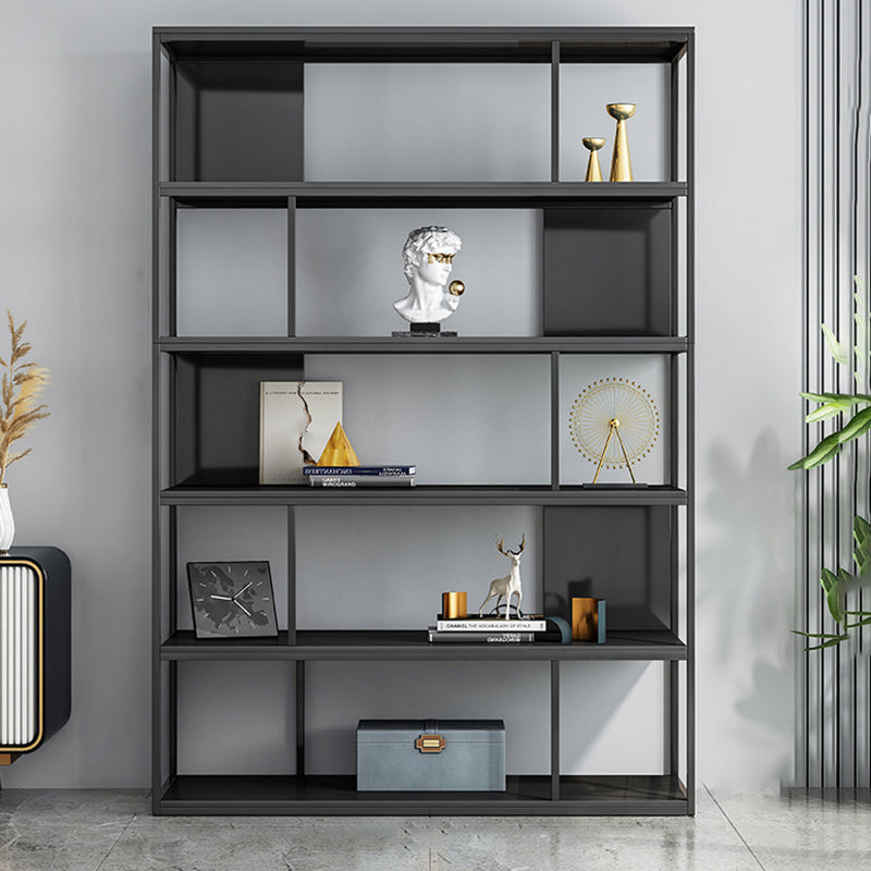 Modern Steel Bookcase Rectangular Shelves 71"H X 12" W Bookshelf for Office Clearhalo 'Bookcases' 'furn' 'furn_bookcases' 'Furniture' 'Office Furniture' 5623888
