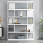 Modern Steel Bookcase Rectangular Shelves 71"H X 12" W Bookshelf for Office 47.2"L x 11.8"W x 70.1"H White Clearhalo 'Bookcases' 'furn' 'furn_bookcases' 'Furniture' 'Office Furniture' 5623895