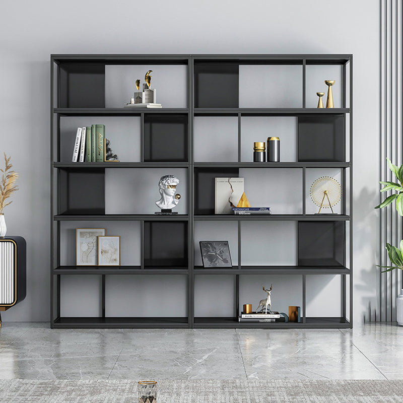 Modern Steel Bookcase Rectangular Shelves 71"H X 12" W Bookshelf for Office Clearhalo 'Bookcases' 'furn' 'furn_bookcases' 'Furniture' 'Office Furniture' 5623899