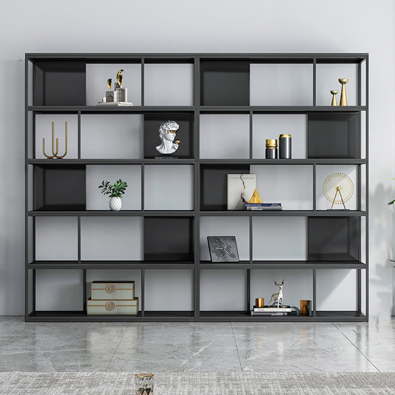 Modern Steel Bookcase Rectangular Shelves 71"H X 12" W Bookshelf for Office Clearhalo 'Bookcases' 'furn' 'furn_bookcases' 'Furniture' 'Office Furniture' 5623901