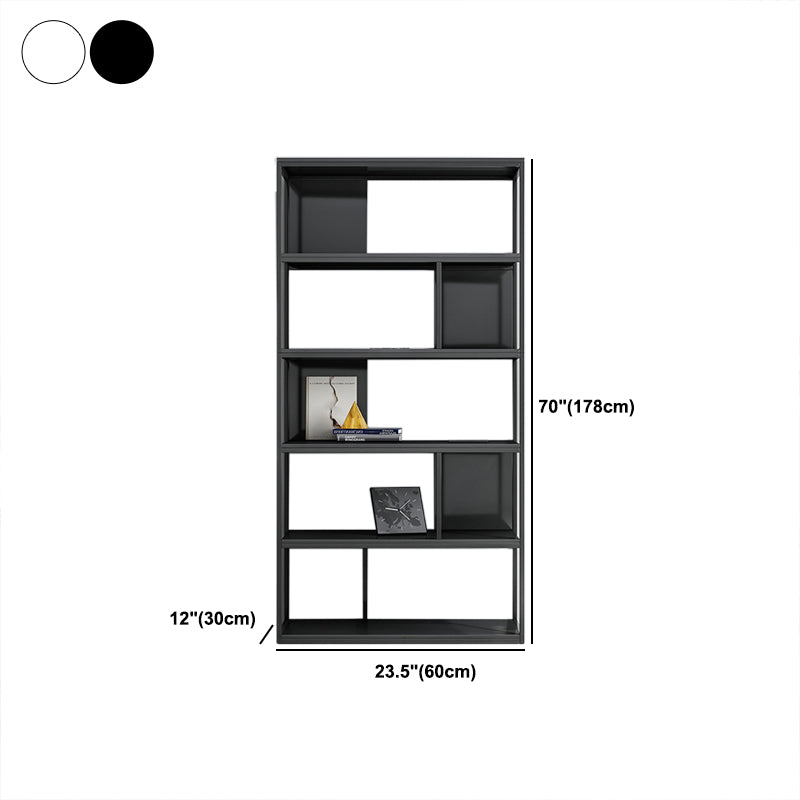 Modern Steel Bookcase Rectangular Shelves 71"H X 12" W Bookshelf for Office Clearhalo 'Bookcases' 'furn' 'furn_bookcases' 'Furniture' 'Office Furniture' 5623902