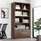 Engineered Wood Bookcase 11.8-inch Wide Contemporary Standard Bookshelf