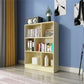Closed Back Wooden Bookcase Matter Finish Modern Standard Bookshelf