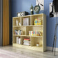 Closed Back Wooden Bookcase Matter Finish Modern Standard Bookshelf