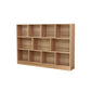Closed Back Wooden Bookcase Matter Finish Modern Standard Bookshelf