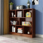 Closed Back Wooden Bookcase Matter Finish Modern Standard Bookshelf