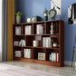 Closed Back Wooden Bookcase Matter Finish Modern Standard Bookshelf