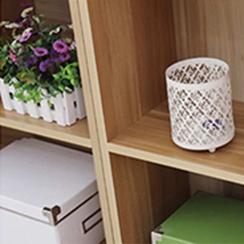 Closed Back Wooden Bookcase Matter Finish Modern Standard Bookshelf