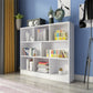 Closed Back Wooden Bookcase Matter Finish Modern Standard Bookshelf
