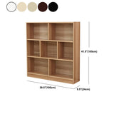 Closed Back Wooden Bookcase Matter Finish Modern Standard Bookshelf