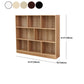 Closed Back Wooden Bookcase Matter Finish Modern Standard Bookshelf