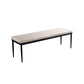 Modern Dining Bench with Black Metal Legs, 18"H Upholstered Seating Bench 55"L x 16"W x 18"H Clearhalo 'Benches' 'Chairs & Seating' 'furn' 'furn_benches' 'Furniture' 'Living Room Furniture' 5624539