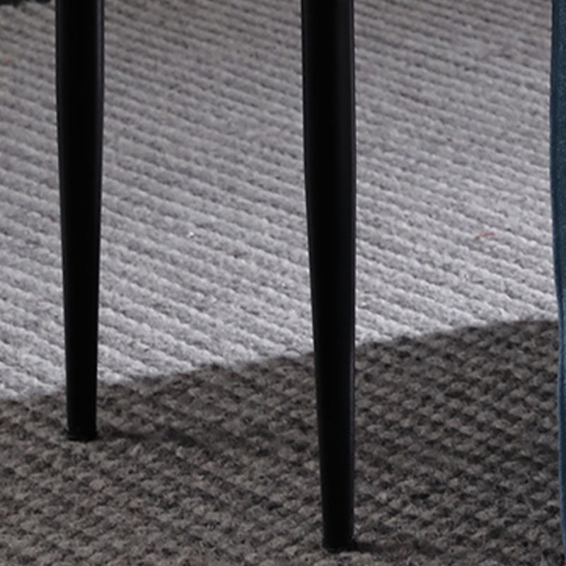 Modern Dining Bench with Black Metal Legs, 18"H Upholstered Seating Bench Clearhalo 'Benches' 'Chairs & Seating' 'furn' 'furn_benches' 'Furniture' 'Living Room Furniture' 5624542