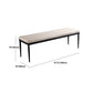Modern Dining Bench with Black Metal Legs, 18"H Upholstered Seating Bench Clearhalo 'Benches' 'Chairs & Seating' 'furn' 'furn_benches' 'Furniture' 'Living Room Furniture' 5624547