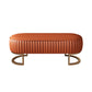 Modern Upholstered Bedroom Bench 16.5"H Seating Bench with Gold Metal Base 55"L x 19"W x 17"H Orange Clearhalo 'Benches' 'Chairs & Seating' 'furn' 'furn_benches' 'Furniture' 'Living Room Furniture' 5624551
