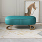 Modern Upholstered Bedroom Bench 16.5"H Seating Bench with Gold Metal Base Clearhalo 'Benches' 'Chairs & Seating' 'furn' 'furn_benches' 'Furniture' 'Living Room Furniture' 5624554