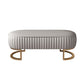 Modern Upholstered Bedroom Bench 16.5"H Seating Bench with Gold Metal Base 55"L x 19"W x 17"H Dark Gray Clearhalo 'Benches' 'Chairs & Seating' 'furn' 'furn_benches' 'Furniture' 'Living Room Furniture' 5624562