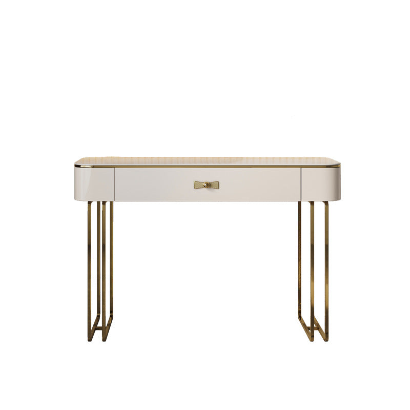 Beige luxueuze ijdelheidsset met ontlasting 2/4 opslagladen Kremmertje