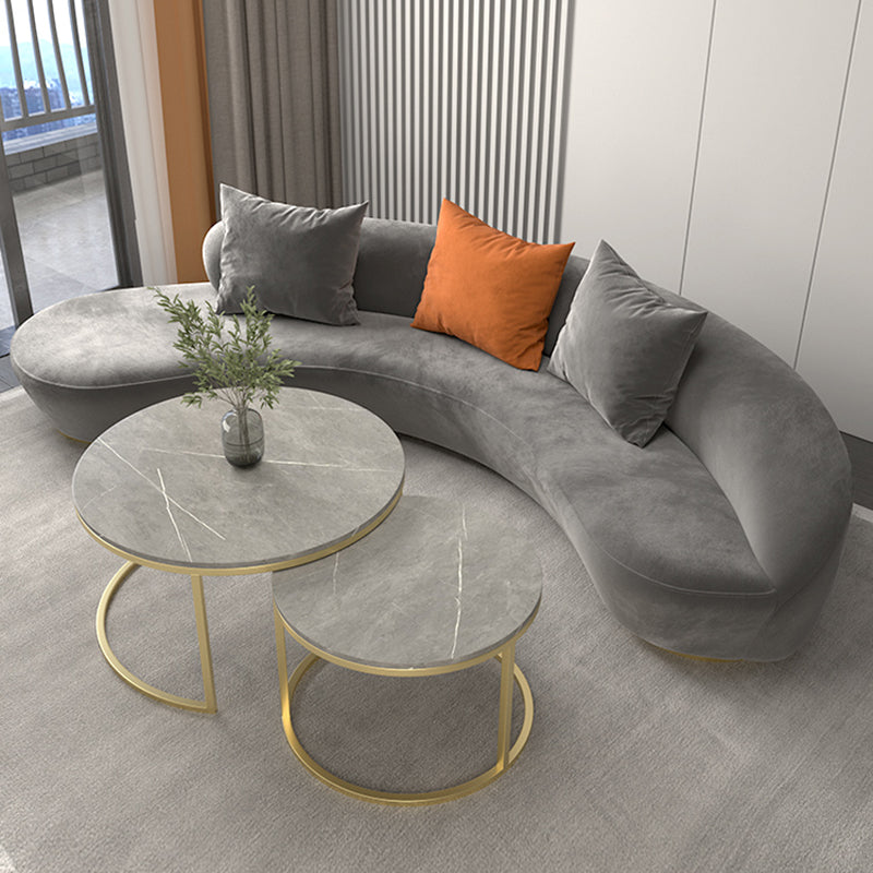 Divano con smoking di velluto contemporaneo con schiena stretta per l'appartamento