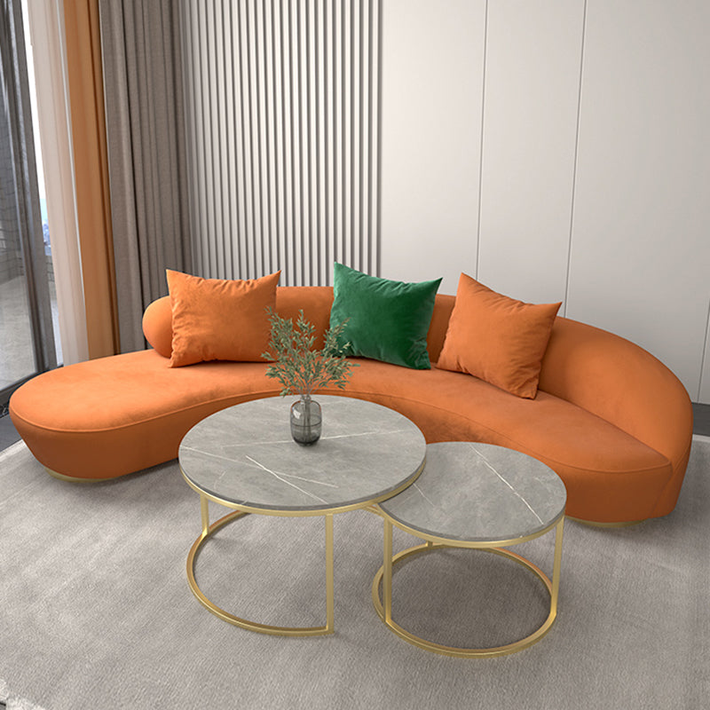 Divano con smoking di velluto contemporaneo con schiena stretta per l'appartamento