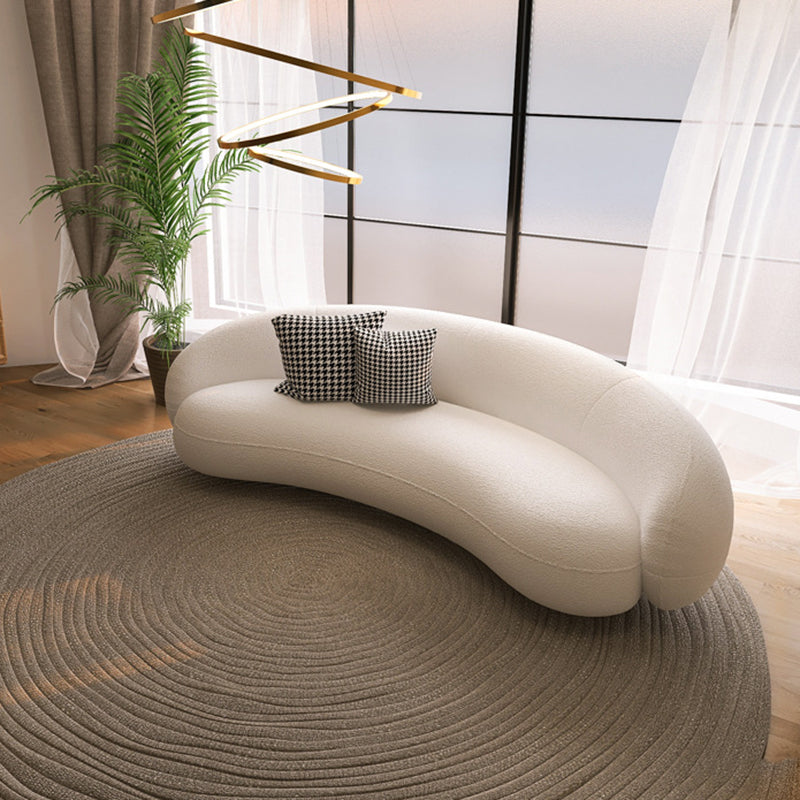 Divano curvo al braccio ad incasso di divano a forma di luna contemporanea per l'appartamento