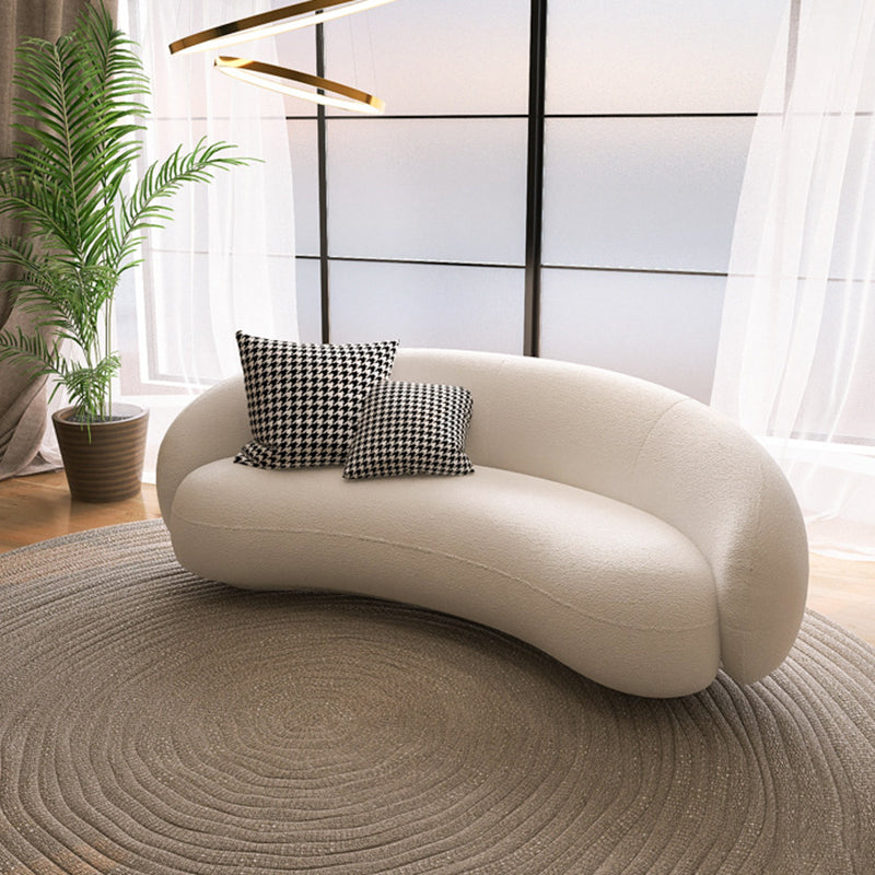 Divano curvo al braccio ad incasso di divano a forma di luna contemporanea per l'appartamento