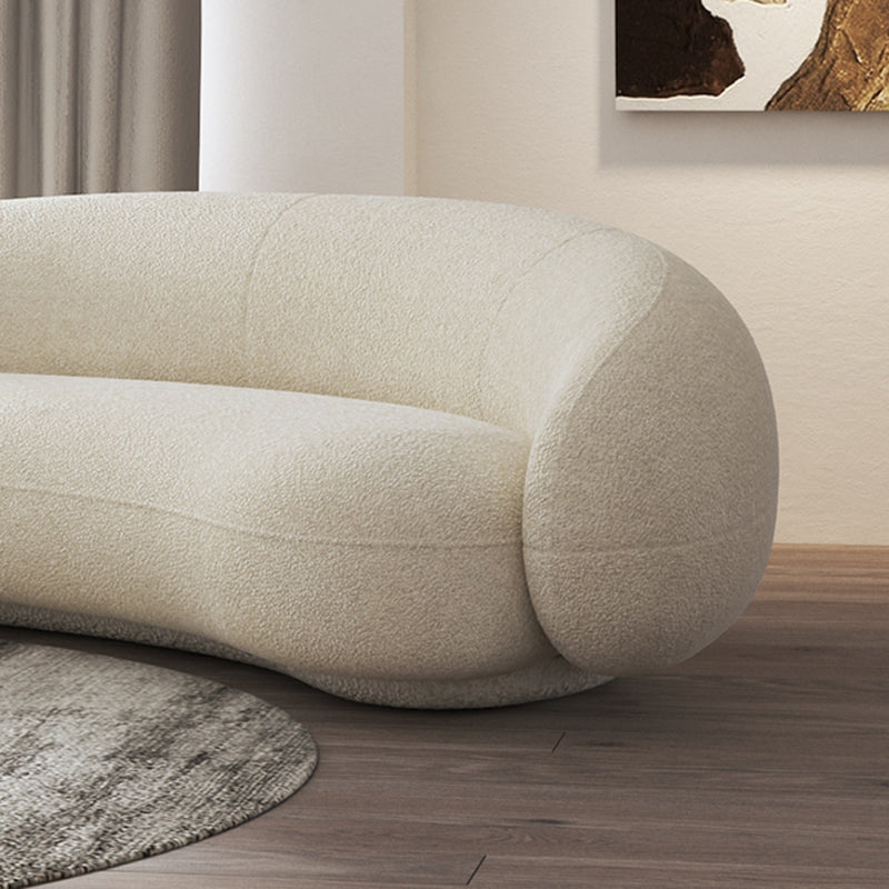 Divano curvo al braccio ad incasso di divano a forma di luna contemporanea per l'appartamento