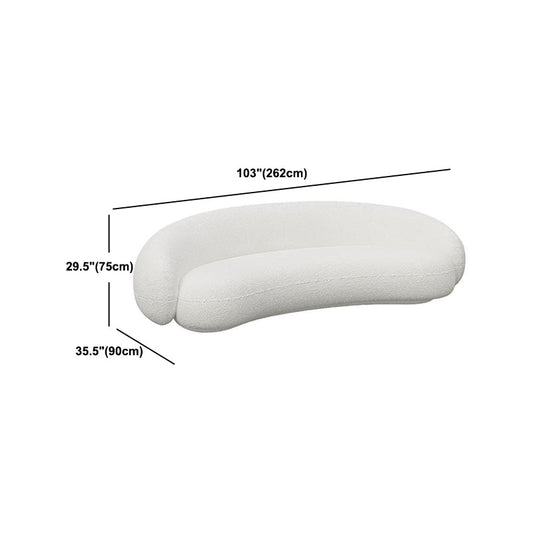 Divano curvo al braccio ad incasso di divano a forma di luna contemporanea per l'appartamento