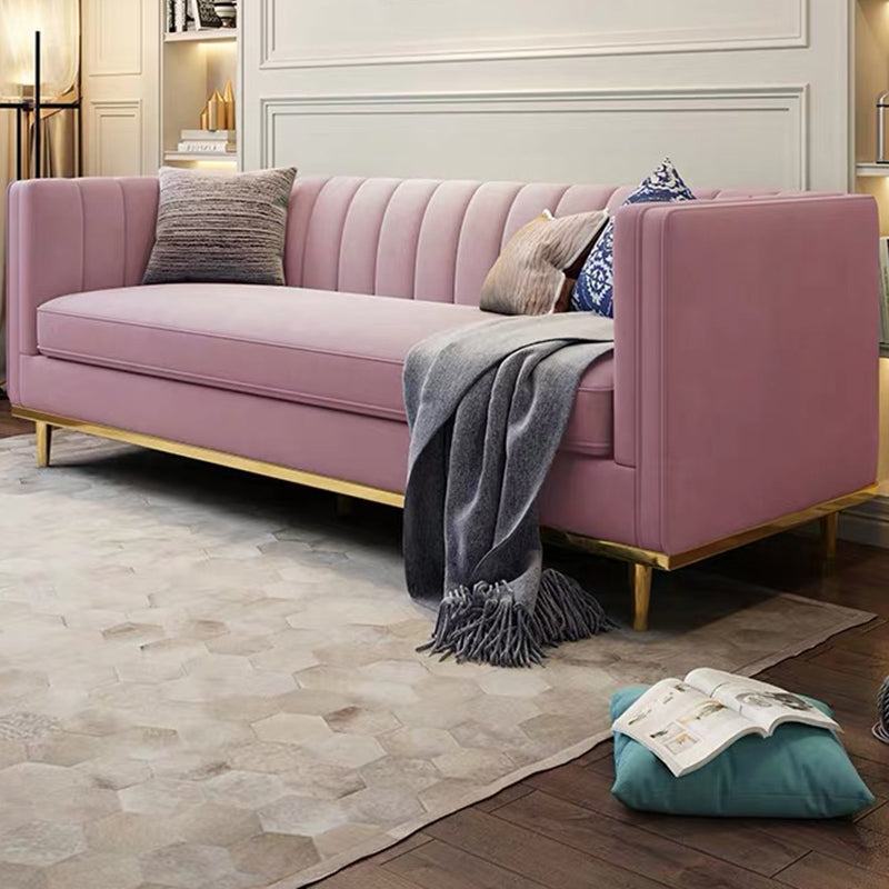 Modern 29,5 "H Velvet Smokedo Arm genähtes Kissen -Rücken -Sofa für Wohnzimmer