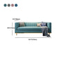Modern 29,5 "H Velvet Smokedo Arm genähtes Kissen -Rücken -Sofa für Wohnzimmer