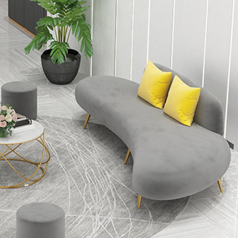 Divano curvo senza braccio contemporaneo con schiena stretta per soggiorno