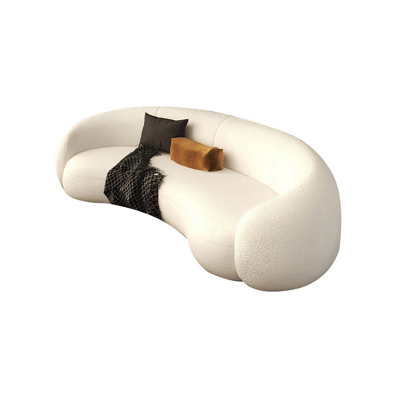 リビングルームの湾曲したソファのためのタキシードアームを備えたコンテンポラリーソファ