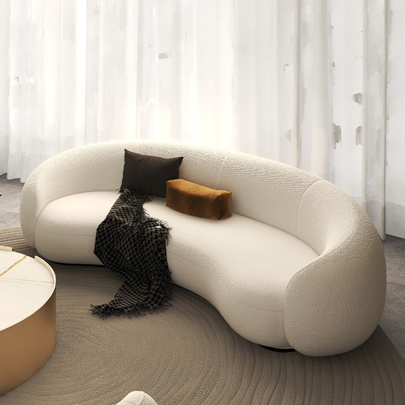 Contemporary 23.6" /27.5"H Wool/Velvet Slope Arm Sofa For Living Room Clearhalo 'furn' 'furn_sofas' 'Furniture' 'Living Room Furniture' 'Sofa' 'sofas' 5628374