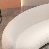 Contemporary 23.6" /27.5"H Wool/Velvet Slope Arm Sofa For Living Room Clearhalo 'furn' 'furn_sofas' 'Furniture' 'Living Room Furniture' 'Sofa' 'sofas' 5628382