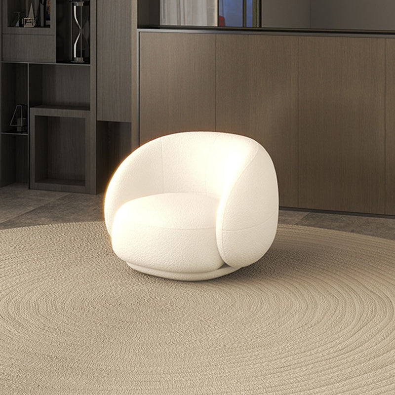 Contemporary 23.6" /27.5"H Wool/Velvet Slope Arm Sofa For Living Room 35"L x 29.5"W x 24"H White Clearhalo 'furn' 'furn_sofas' 'Furniture' 'Living Room Furniture' 'Sofa' 'sofas' 5628386