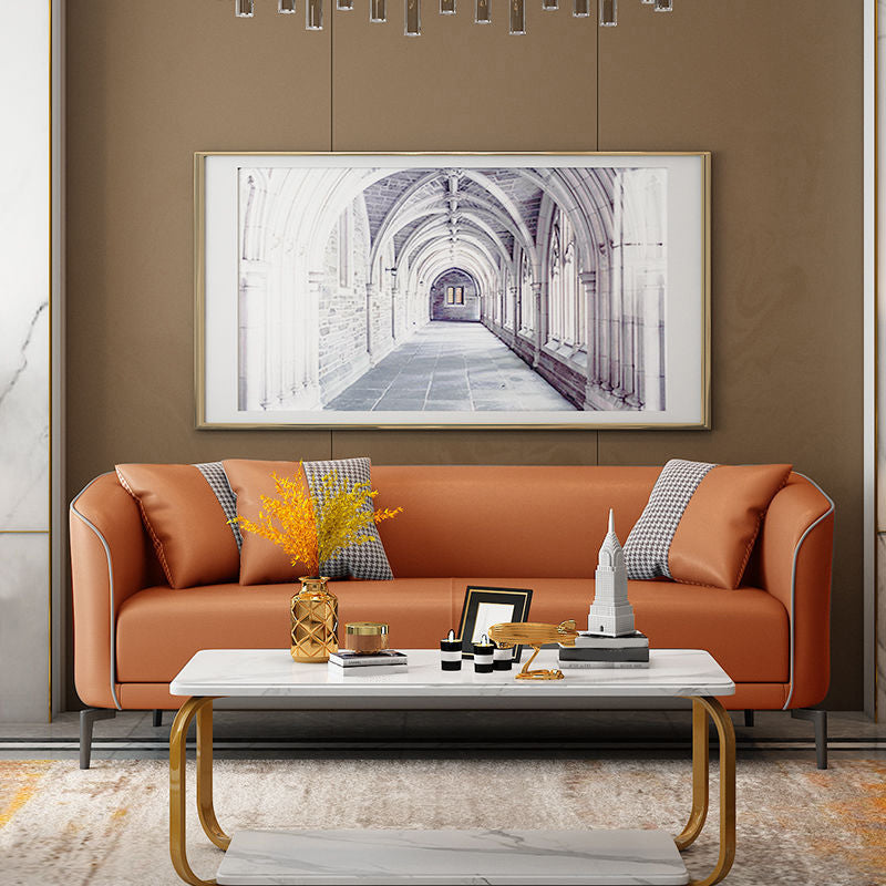 25.98 "幅のタキシードアームソファ染色耐性ソファ2枕付き