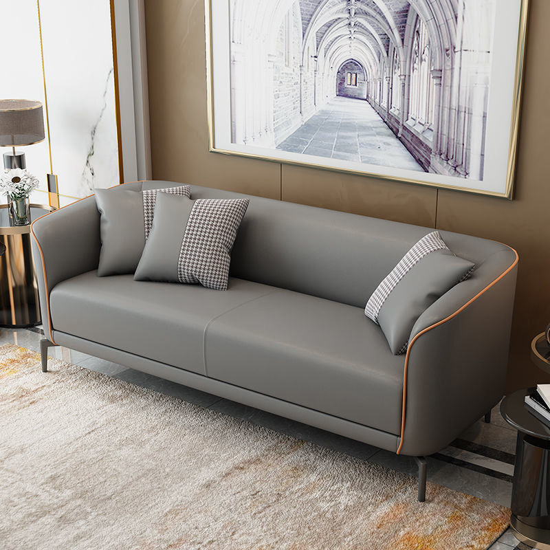 25.98 "幅のタキシードアームソファ染色耐性ソファ2枕付き