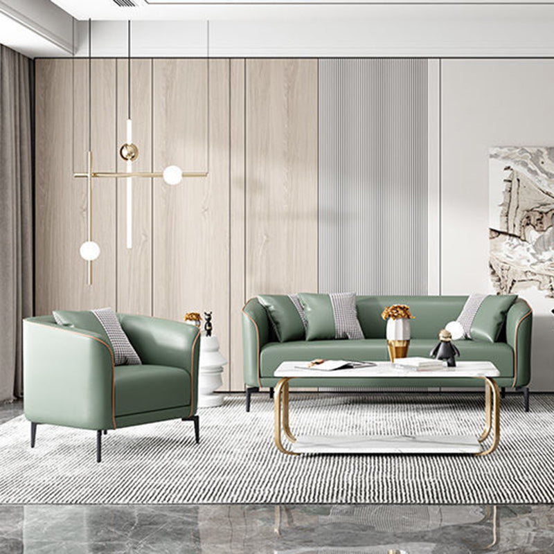 25.98 "幅のタキシードアームソファ染色耐性ソファ2枕付き