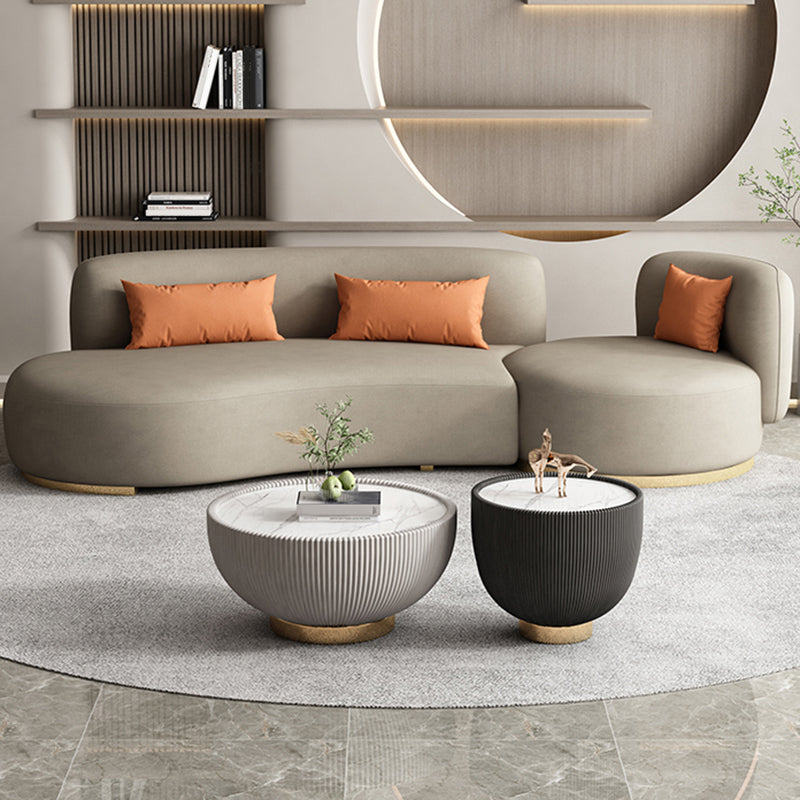 Contemporary 33.5" H Faux Leather Armless Sofa For Living Room