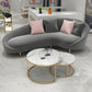Curved Velvet Sofa Tight Back 33.46 inch High Sloped Arm Sofa Clearhalo 'furn' 'furn_sofas' 'Furniture' 'Living Room Furniture' 'Sofa' 'sofas' 5628472
