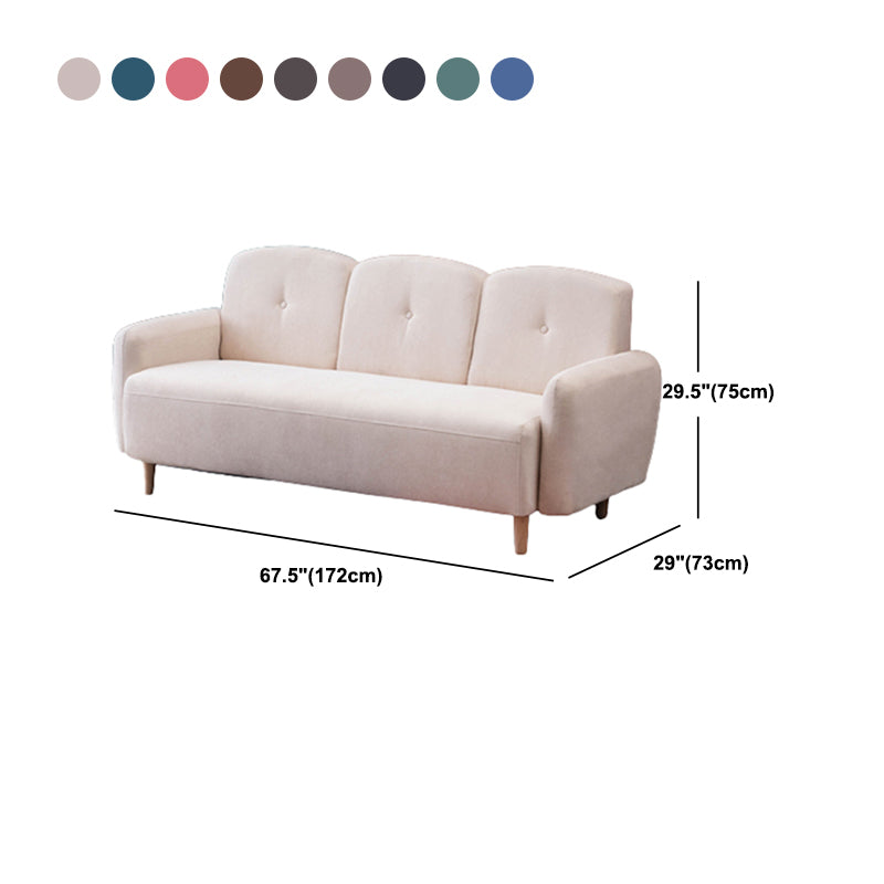 Divano in velluto da 29.52 "H ARM RACSEDED con contemporaneo a 3 posti