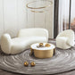 Contemporary Curved Sofa in Beige for Apartment 28.35" High Sofa Clearhalo 'furn' 'furn_sofas' 'Furniture' 'Living Room Furniture' 'Sofa' 'sofas' 5628560